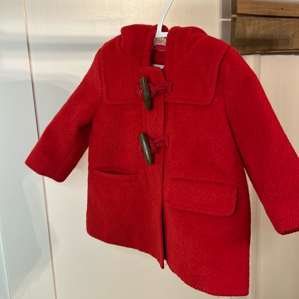 Baby Gap Peacoat 0-6 Months Baby Kid Child Winter Red Mom Jacket Coat Spring